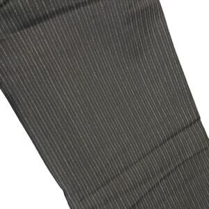 Superfine All Wool Fabric Black Gray Pinstripe England Vintage Suiting 3 Yards